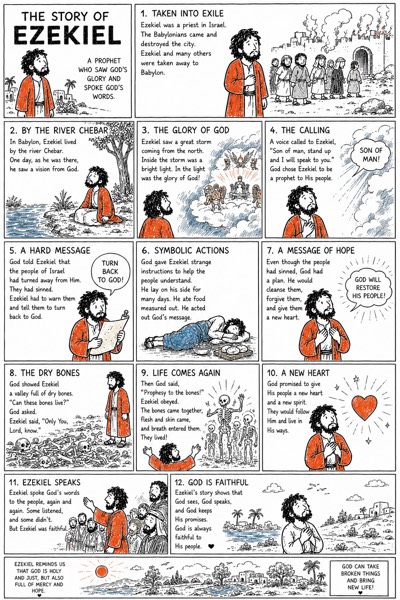 Ézéchiel, histoire biblique illustrée
